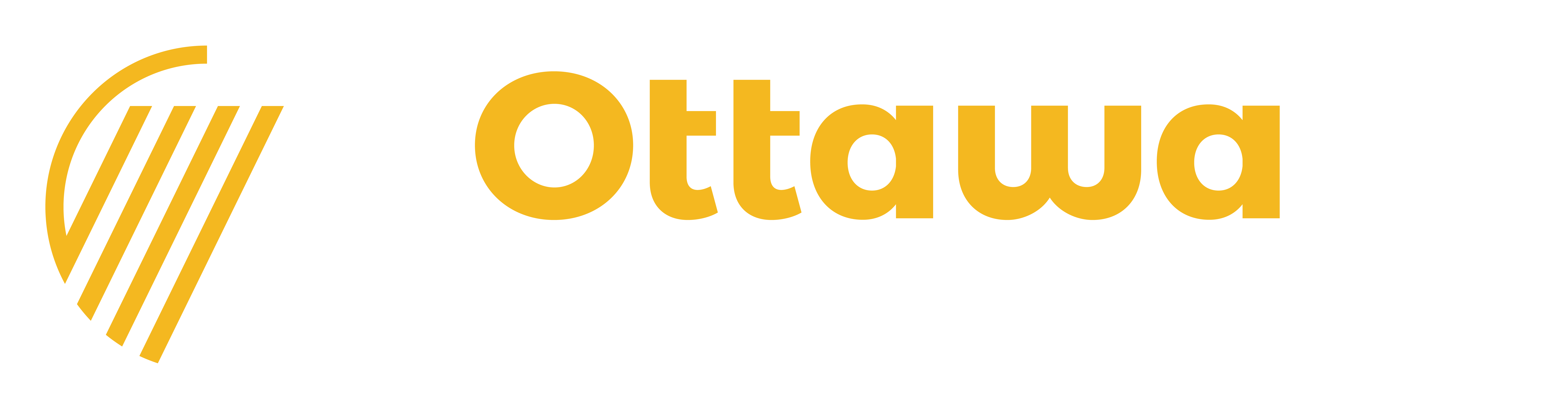 white Ottawa eavestroughing logo
